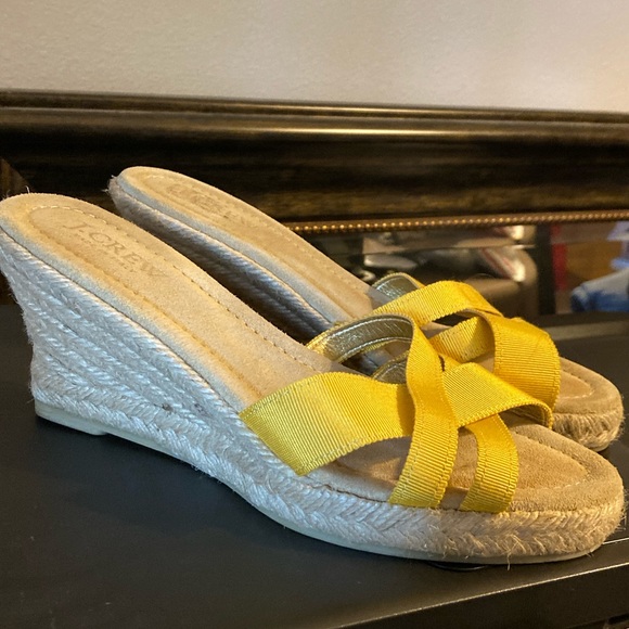 J. Crew Yellow Wedges - Picture 2 of 3